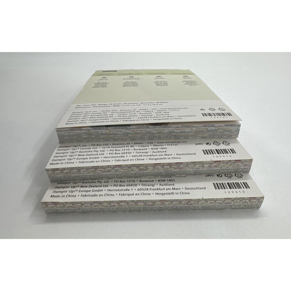 Stampin Up! Moonlight & Print Poetry Designer Series Paper Stacks Lot of 3 Packs - Picture 5 of 8